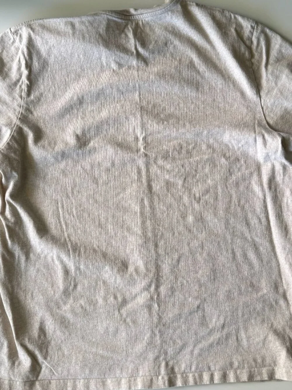 Everlane Men's Premium-Weight Crew T-Shirt - Heather Oatmeal - Size L - Picture 5 of 9